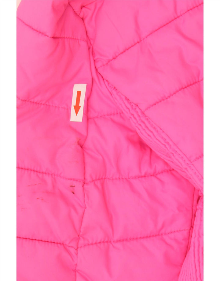 Superdry ženska podstavljena jakna s kapuljačom UK 14 veliki ružičasti poliester