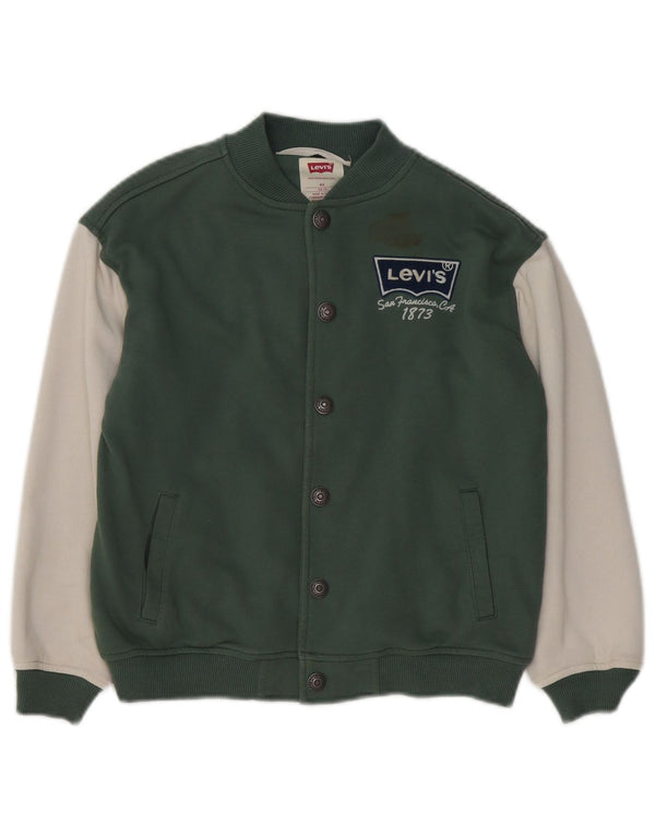 Levi's Boys Graphic Sveučilišna jakna 7-8 godina Green Colourblock Pamuk