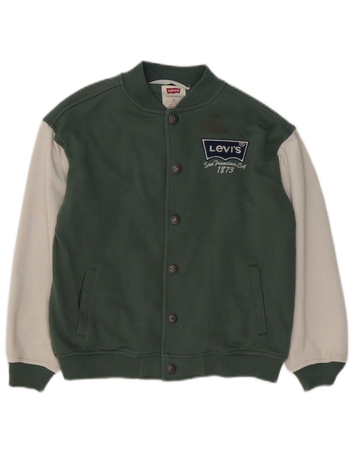 Levi's Boys Graphic Sveučilišna jakna 7-8 godina Green Colourblock Pamuk