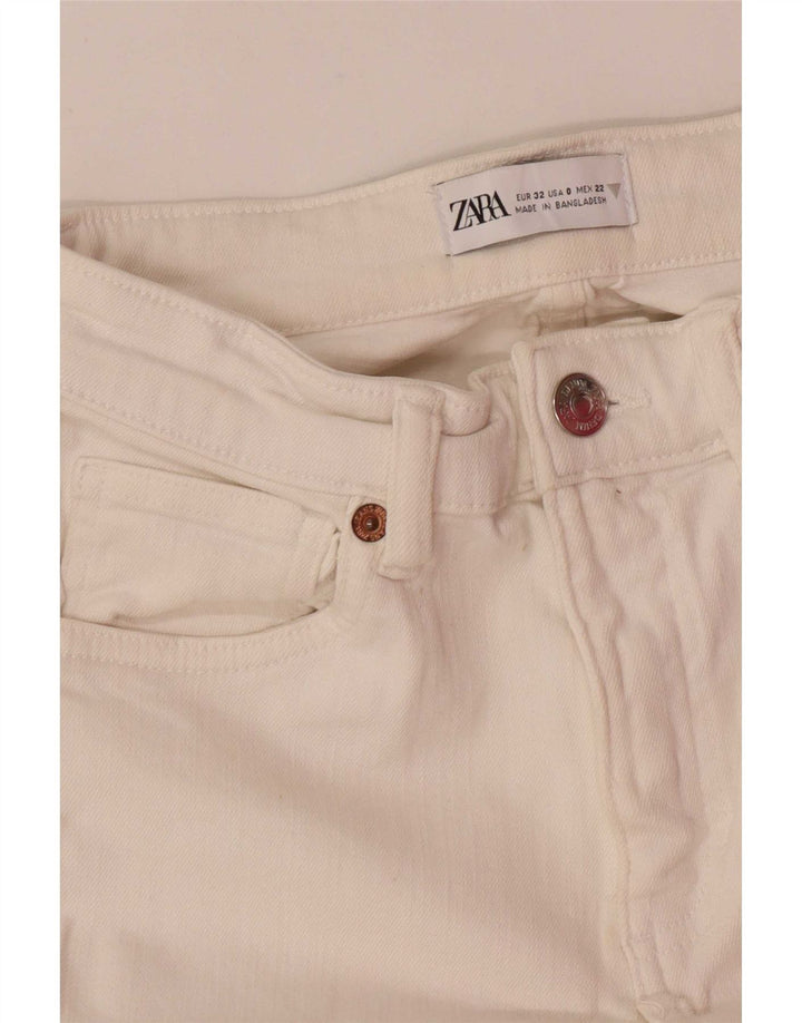 Zara ženske lepršave traperice EU 32 2XS W22 L26 Bijele