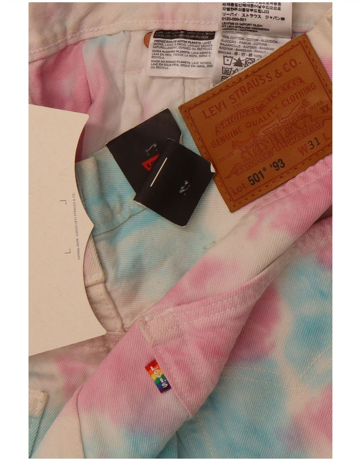 LEVI'S muške 501 traper kratke hlače W32 srednje boje Tie Dye pamuk