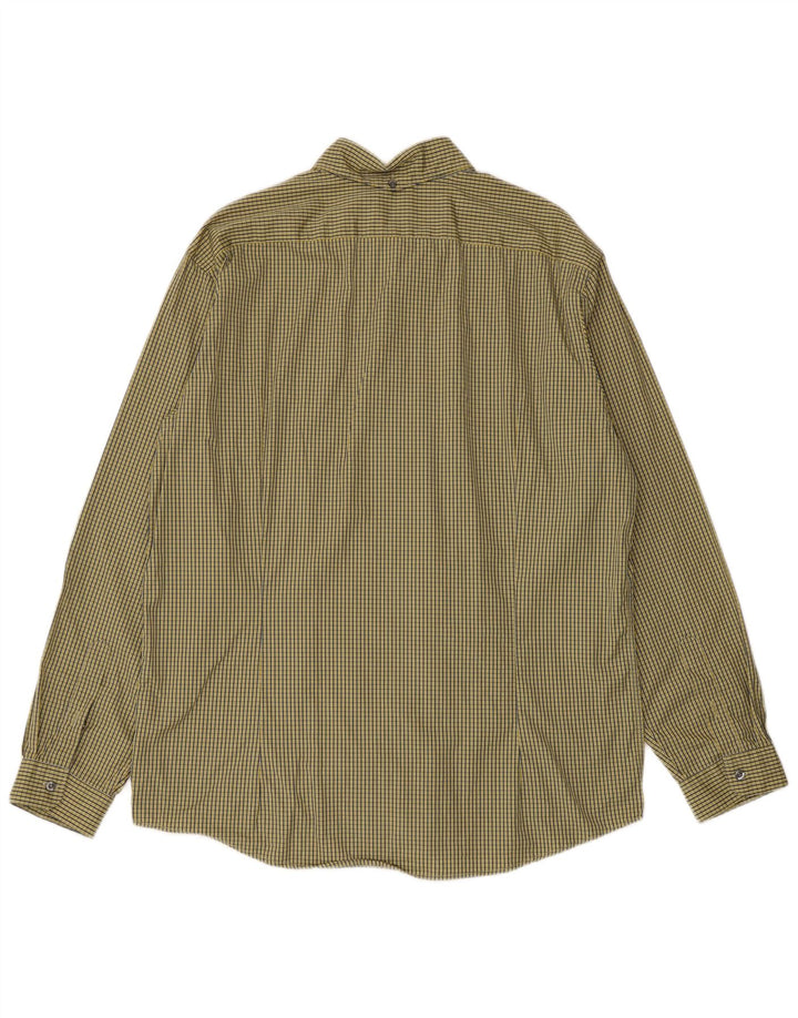 Lacoste muška košulja, veličina 44 XL, žuti karirani pamuk