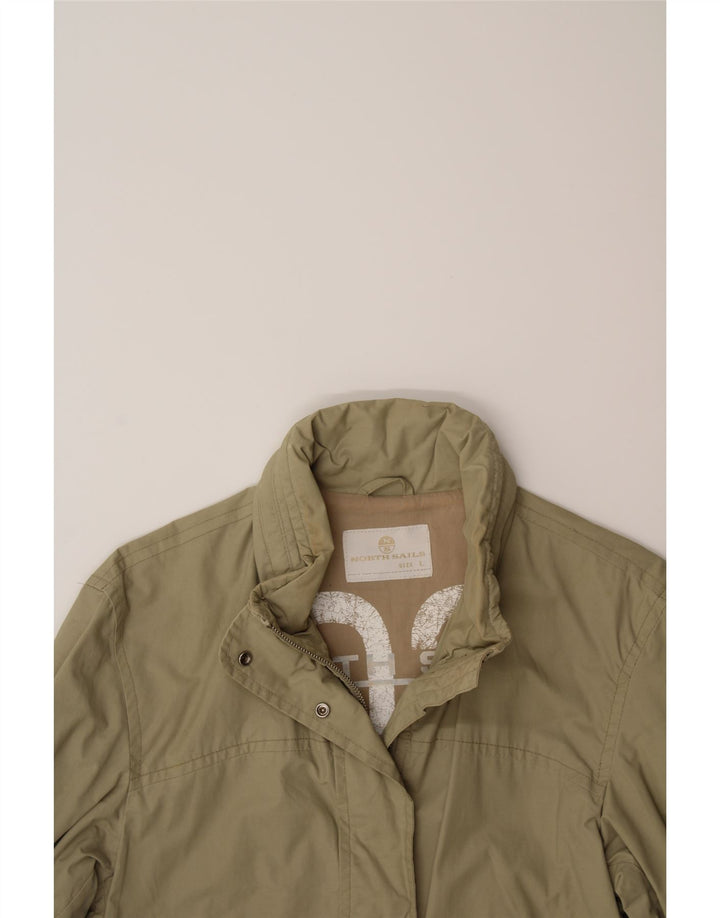 NORTH SAILS Womens Windbreaker Jacket UK 14 Large Beige Cotton Vintage North Sails and Second-Hand North Sails from Messina Hembry 
