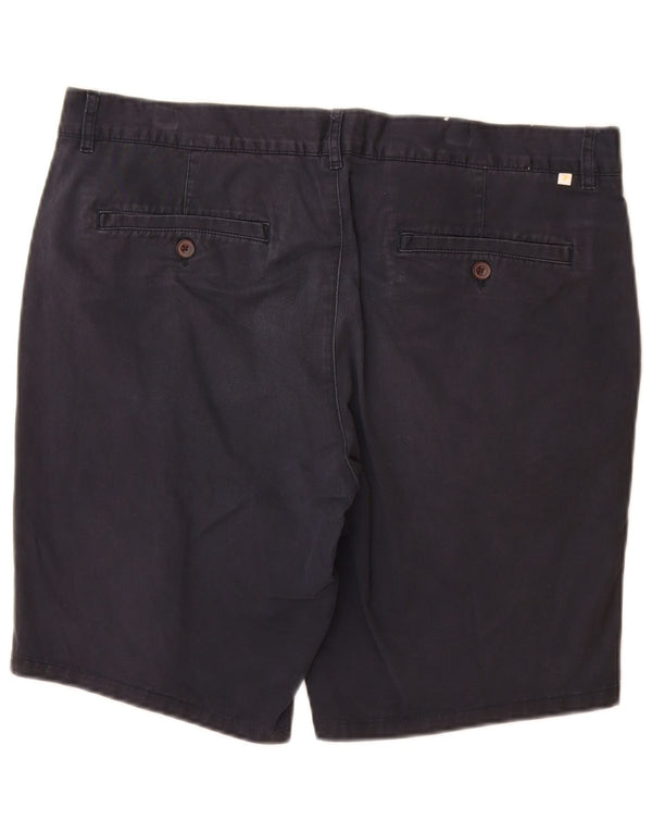 Farah Mens Chino Shorts W36 Large Navy Blue Cotton