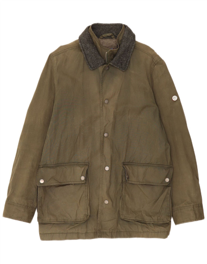 Ben Sherman muška jakna od voštanog pamuka UK 38, srednji kaki pamuk