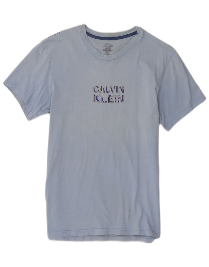 Calvin Klein muška grafička majica kratkih rukava srednje plavi pamuk