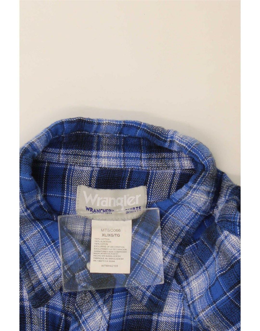 Wrangler muška flanelska košulja XL plavi karirani pamuk