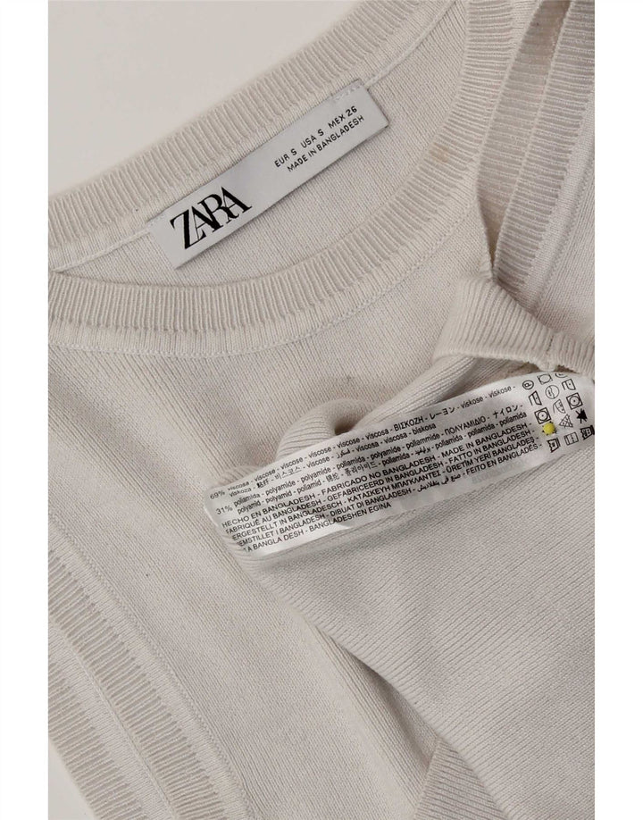 Zara ženski kratki pulover UK 8 Small Off White Viskoza