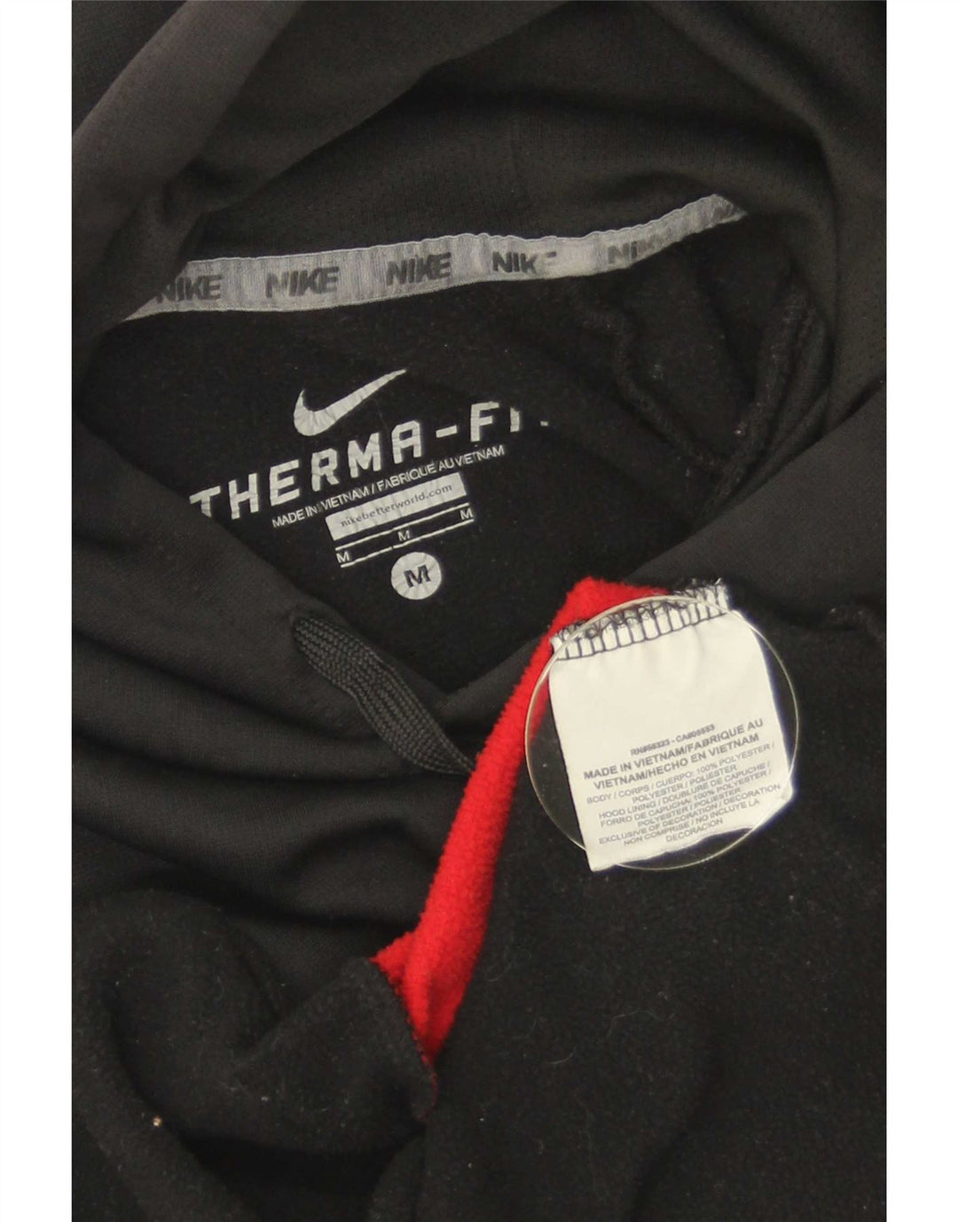 Nike Ženska majica s kapuljačom UK 14 Medium Black Colourblock Poliester
