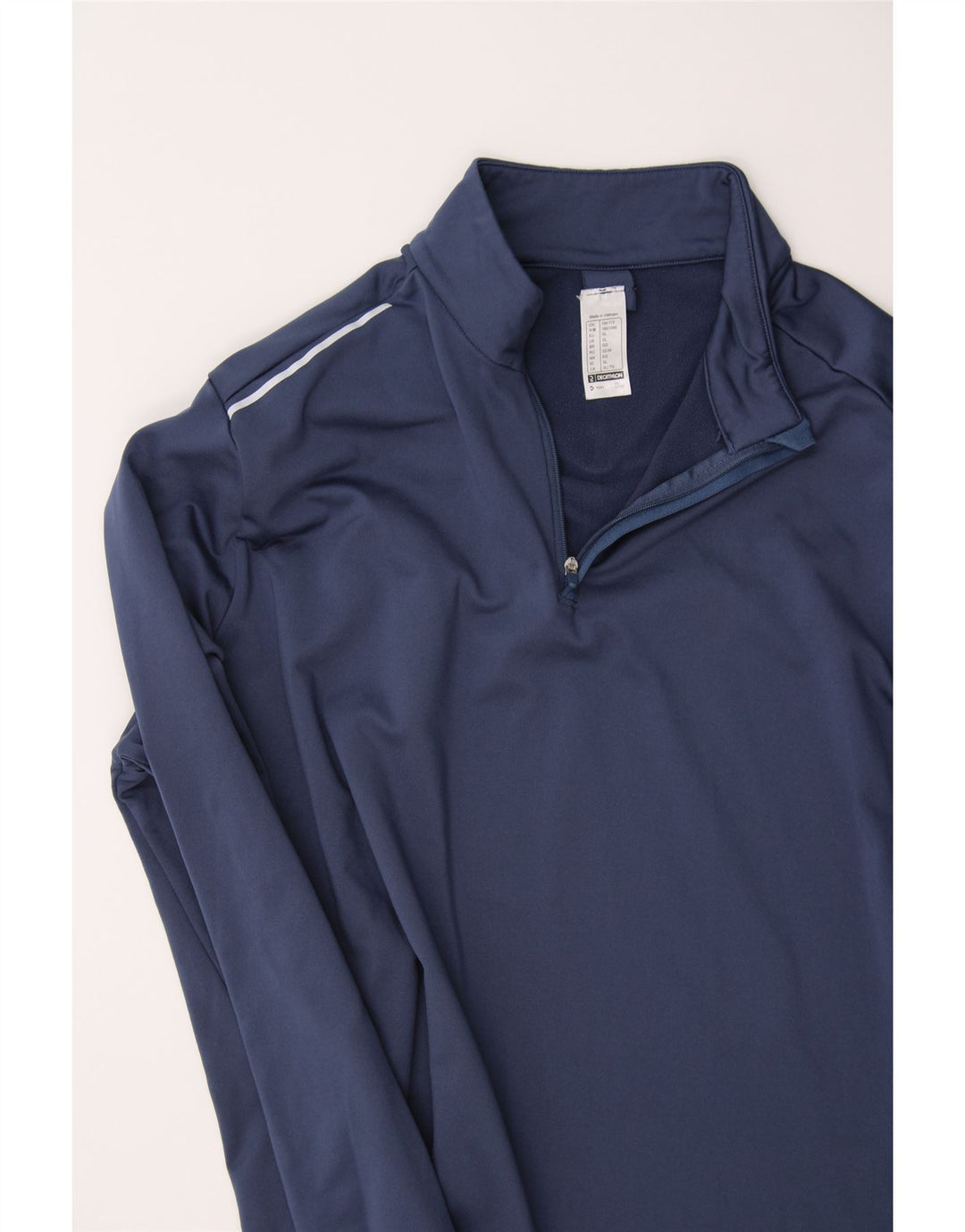 DECATHLON Mens Zip Neck Pullover Tracksuit Top XL Navy Blue Polyester Vintage Decathlon and Second-Hand Decathlon from Messina Hembry 