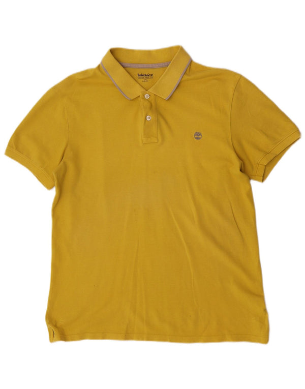 Timberland muška uska polo majica kratkih rukava, veliki žuti pamuk