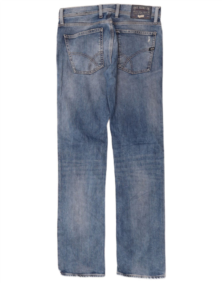 Gas ženske ravne traperice W30 L34 plavi pamuk