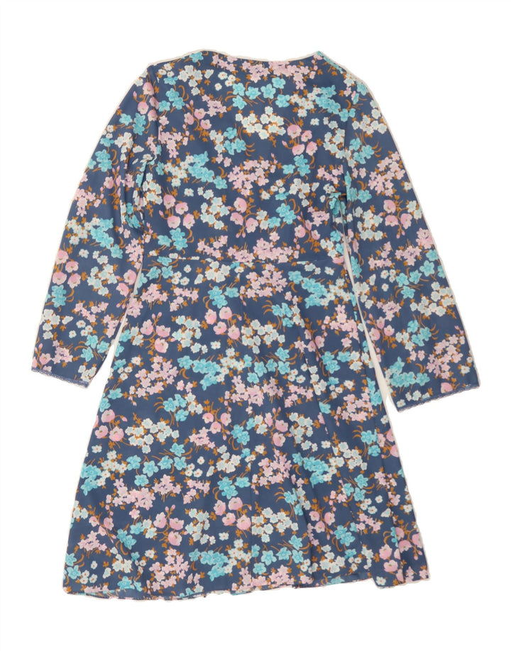 VINTAGE Womens 2 Piece Set UK 10 Small Navy Blue Floral Vintage Vintage and Second-Hand Vintage from Messina Hembry 