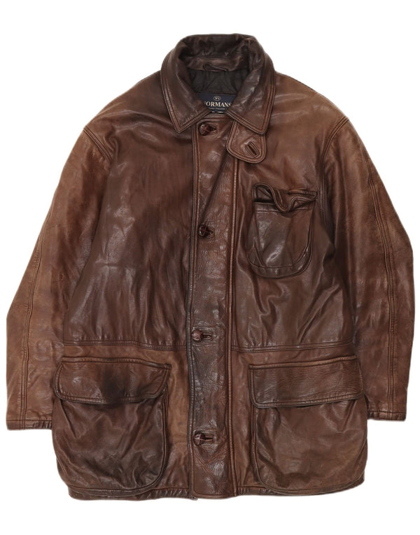 Vintage muška kožna jakna IT 50 Large Brown Leather