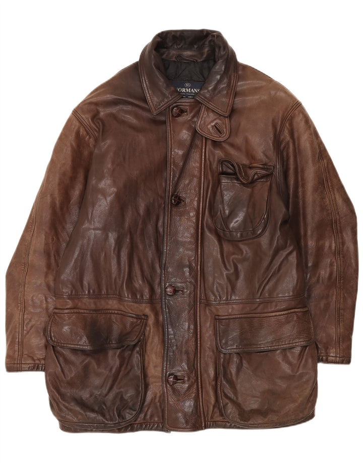 Vintage muška kožna jakna IT 50 Large Brown Leather