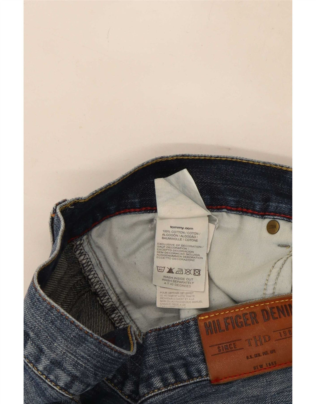 Muške traperice Tommy Hilfiger Bootcut W38 L34 tamnoplavi pamuk
