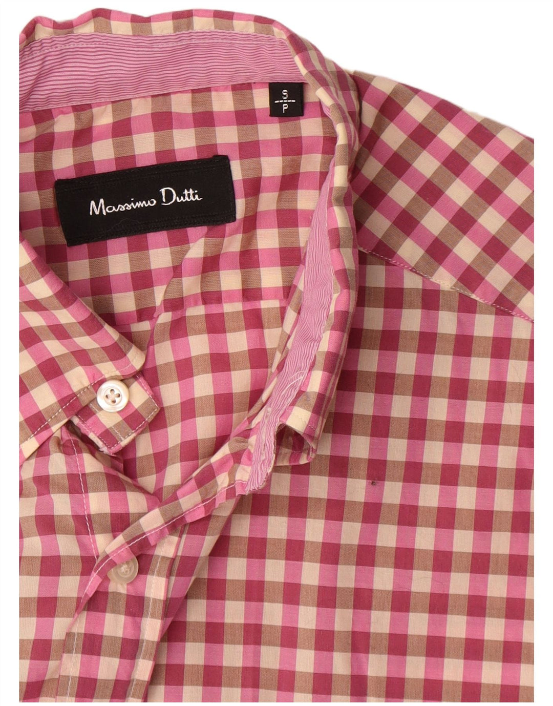 Massimo Dutti muška košulja s malim ružičastim karom