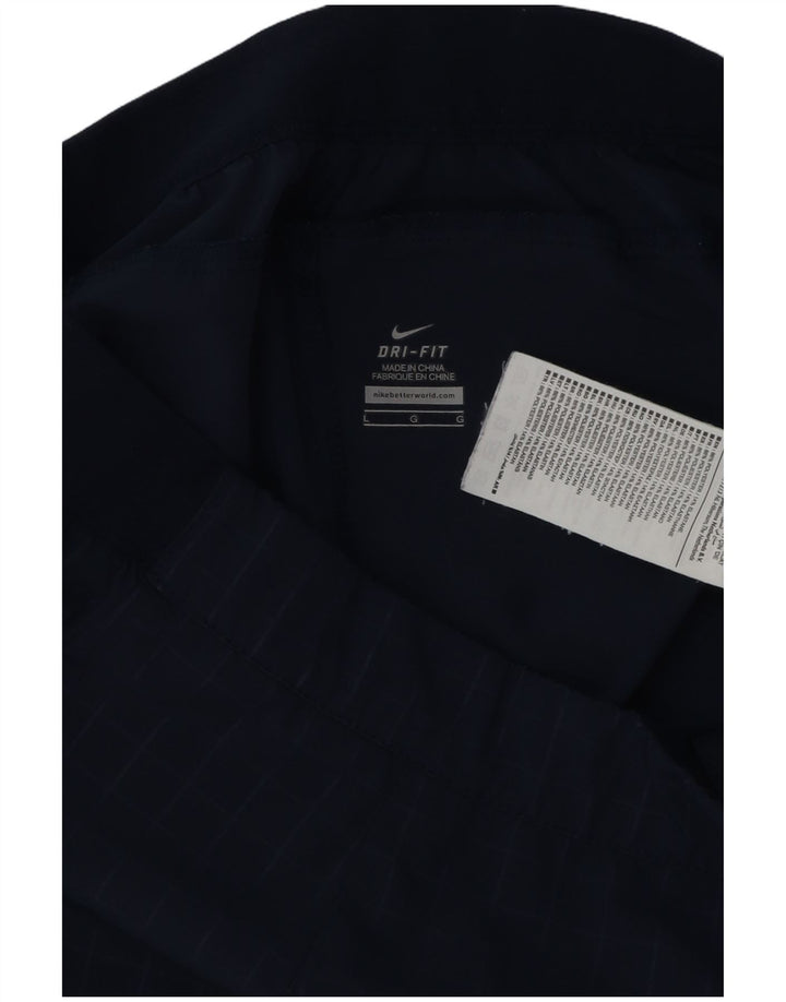 Nike Dri Fit Chino kratke hlače Large W34 tamnoplavi karirani poliester