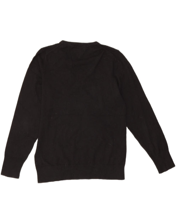 Tommy Hilfiger Ženski džemper s V-izrezom UK 18 XL crni pamuk