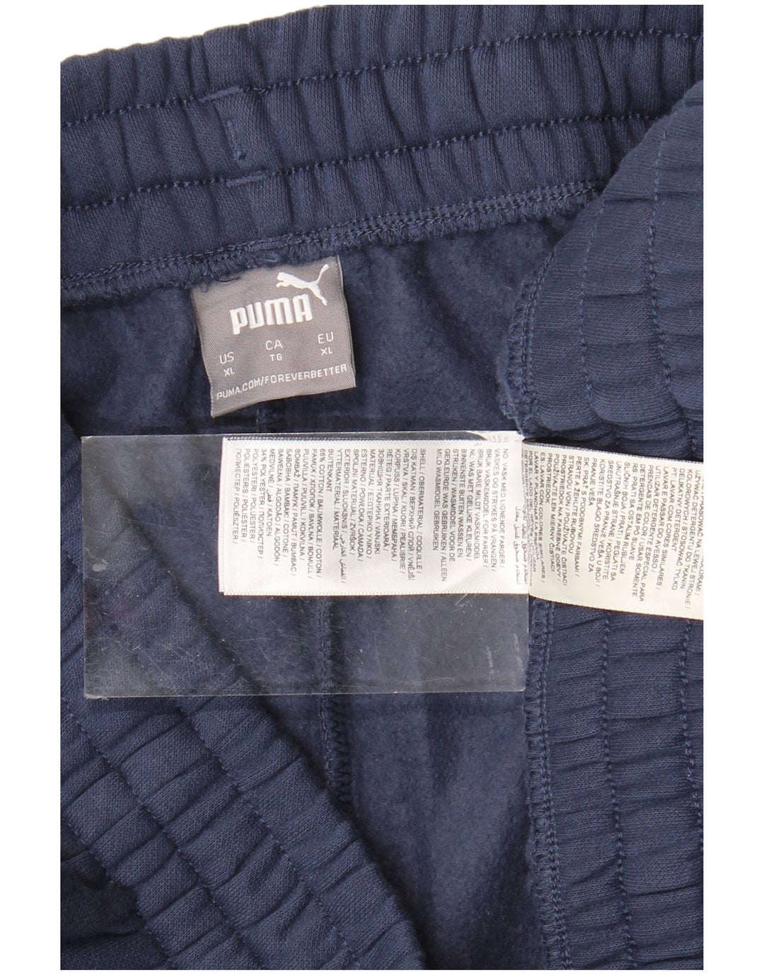 PUMA Ženska trenirka Hlače Joggers UK 18 XL Mornarsko plavi pamuk