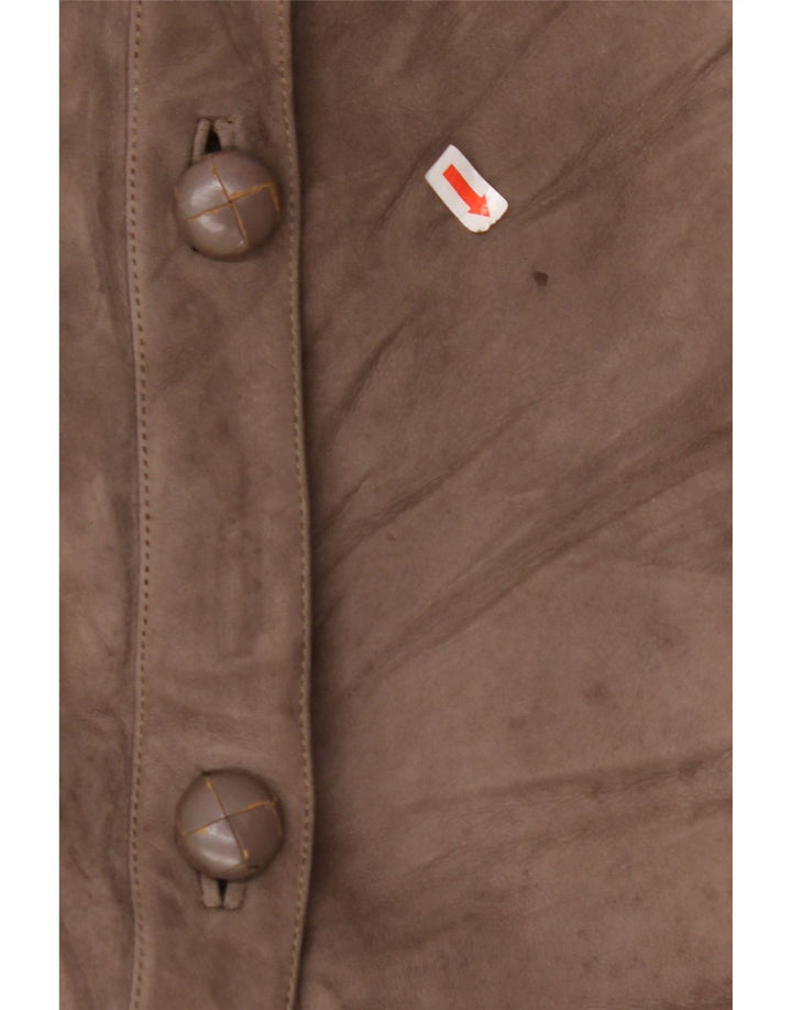 VINTAGE ženski kaput od šišanih šiša UK 14 Veliki bež