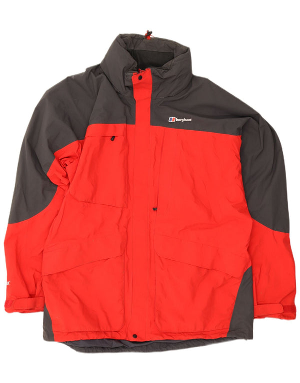 Berghaus muška kišna jakna s kapuljačom UK 44 2XL crvena poliamidna boja