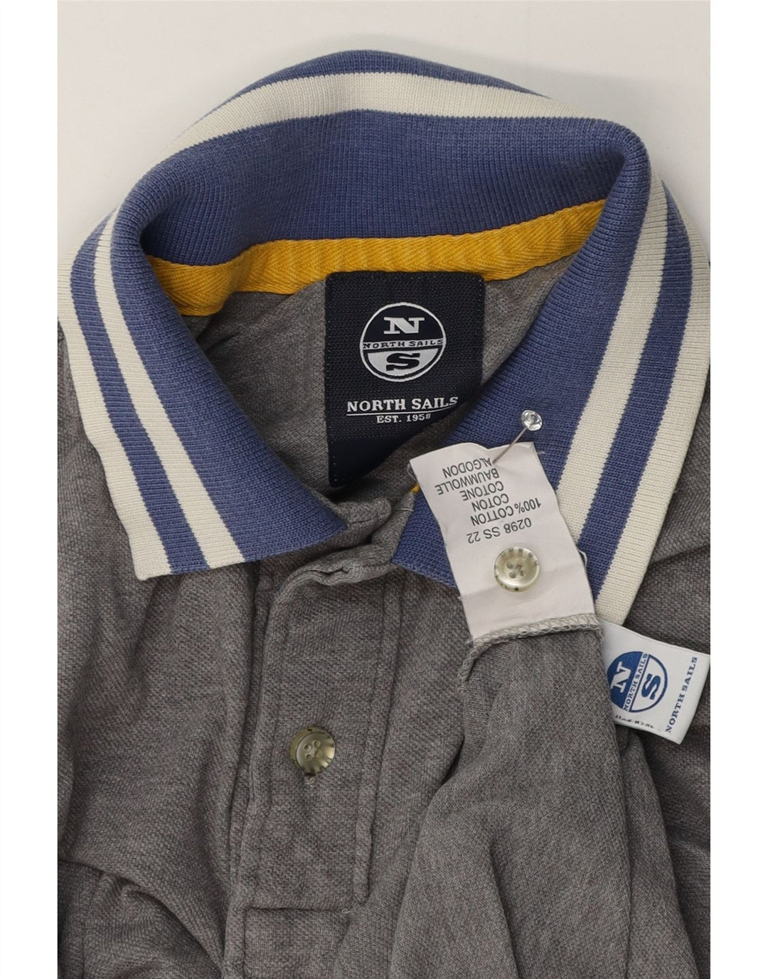 North Sails Muška polo majica za ragbi Mala siva pamučna majica