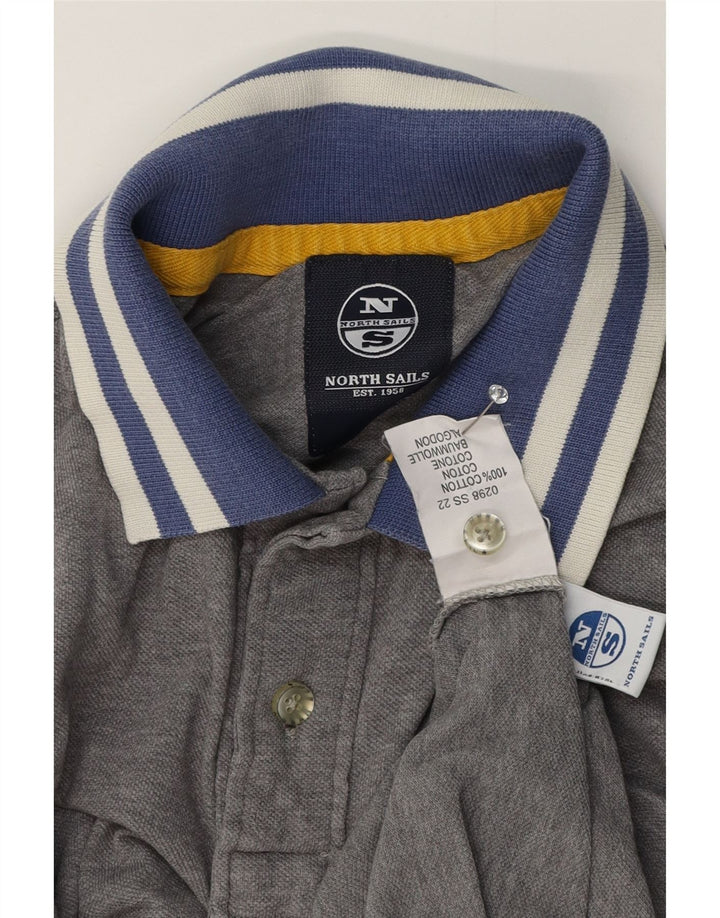 North Sails Muška polo majica za ragbi Mala siva pamučna majica