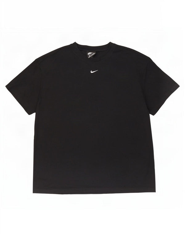 Nike Mens T-Shirt Top Medium Black Cotton