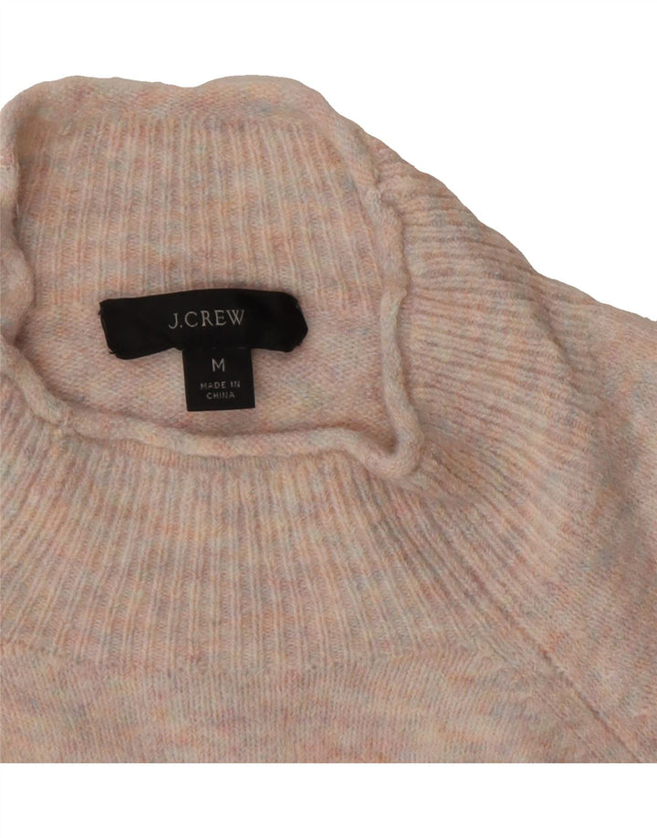 J. CREW Womens Turtle Neck Jumper Sweater UK 14 Medium Pink Flecked Vintage J. Crew and Second-Hand J. Crew from Messina Hembry 