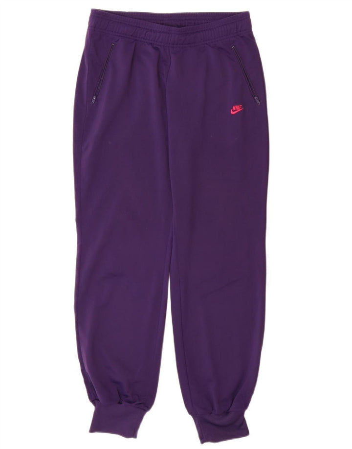 NIKE Ženska trenirka Hlače Joggers UK 14 srednje ljubičasti poliester