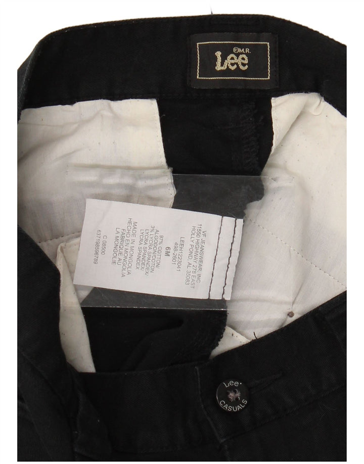 LEE Ženske sužene Capri hlače visokog struka US 6 srednje W30 L20 crne