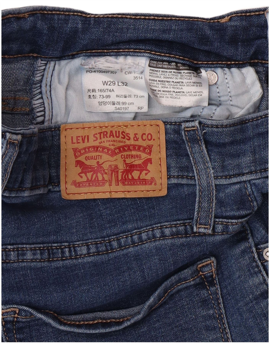 LEVI'S Ženske 725 traperice visokog rasta W29 L32 Plave