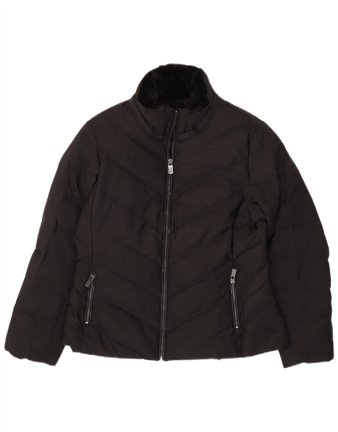 ZARA Womens Padded Jacket UK 20 2XL Black Polyester