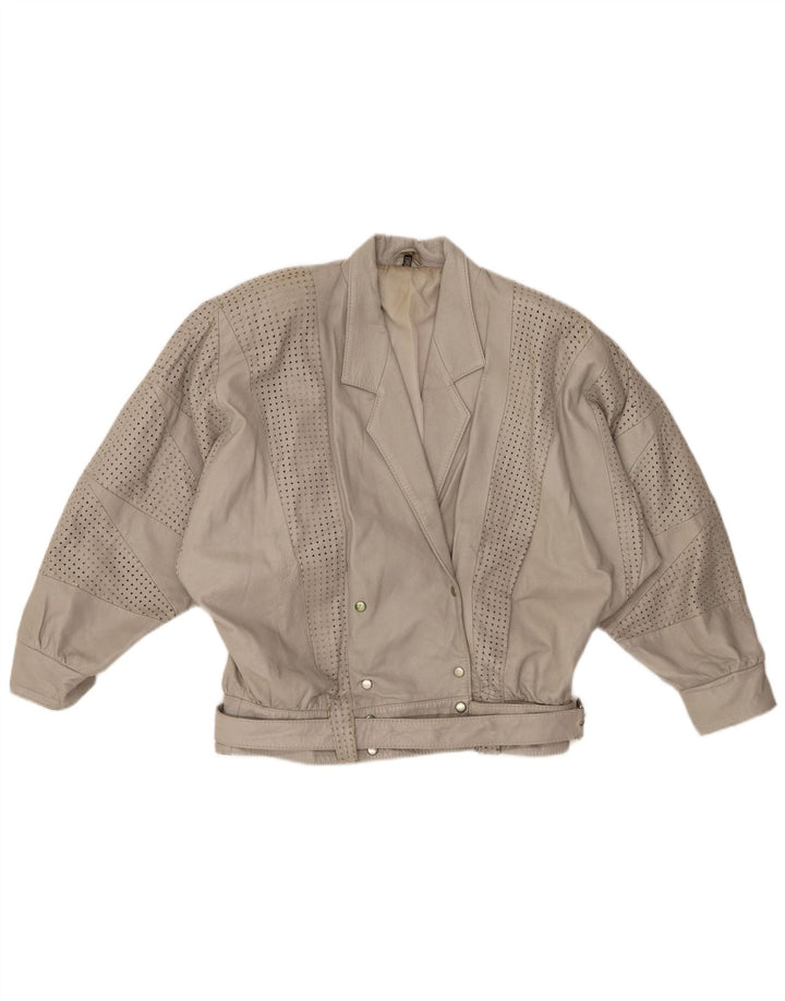 GABRIELLA BENELLI Velika ženska jakna EU 36 mala siva koža