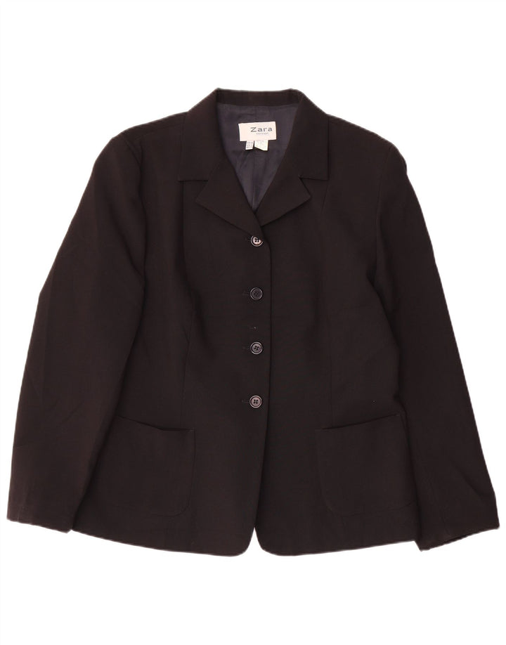 Zara ženski sako sa 4 gumba EU 44 XL crni poliester