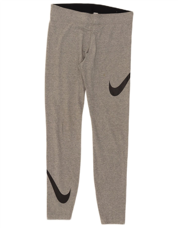 Nike ženske grafičke tajice UK 14 srednje sive pamučne