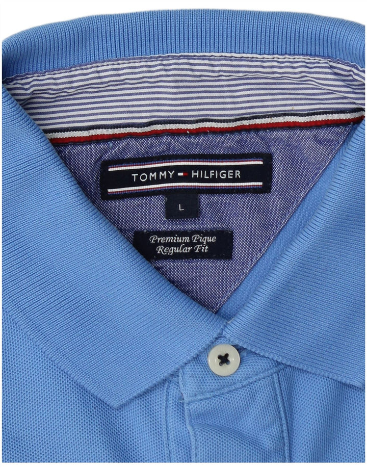 TOMMY HILFIGER Velika plava muška polo majica standardnog kroja