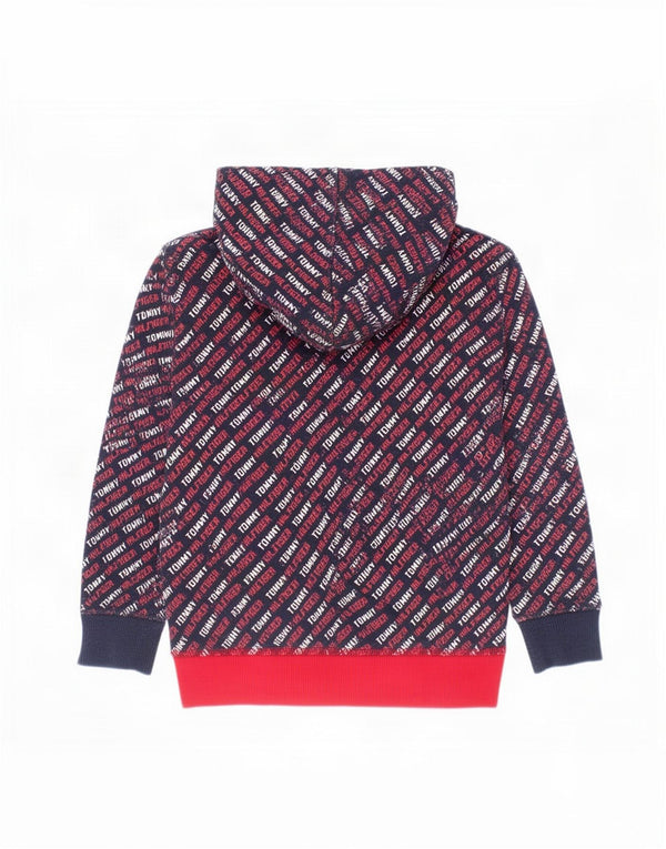 Tommy Hilfiger majica s kapuljačom s kapuljačom za dječake, 2-3 godine, crveni pamuk