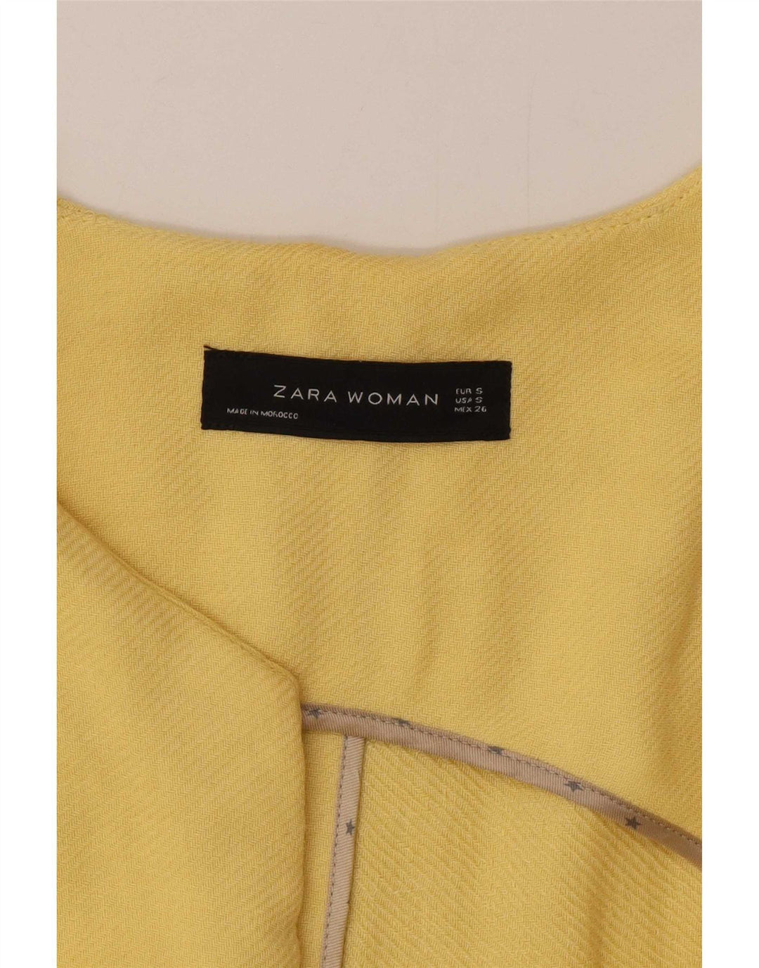 Zara ženski otvoreni kaput UK 10 Mala žuta viskoza