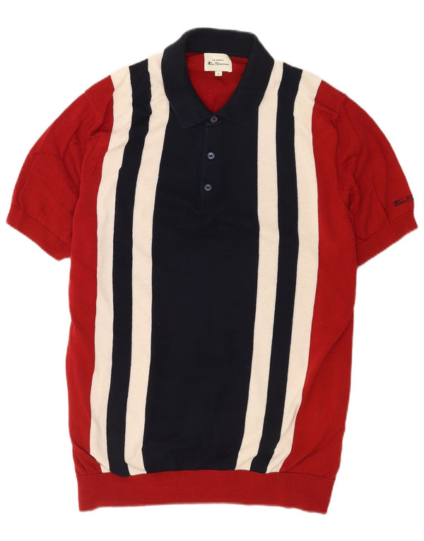 Ben Sherman muški pulover kratkih rukava s polo izrezom XL crvene boje