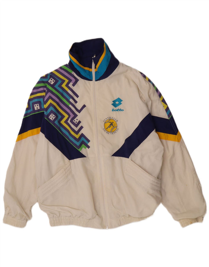 Lotto muška grafička gornja jakna trenirke Large Off White Geometric Retro