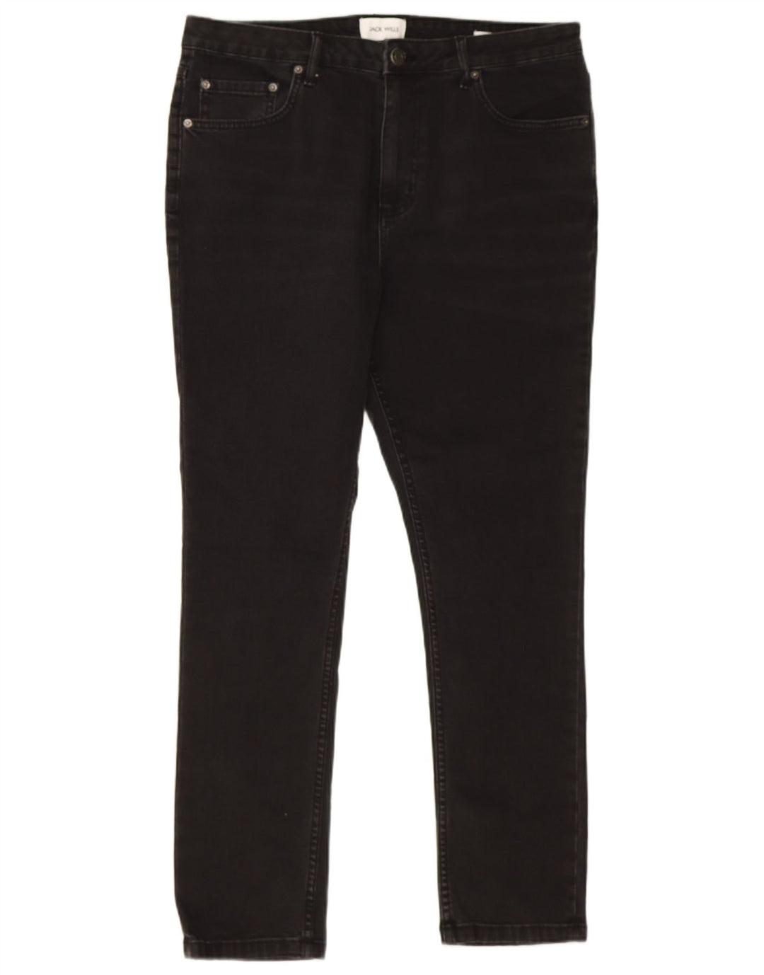 Jack Wills muške uske traperice W34 L29 crni pamuk