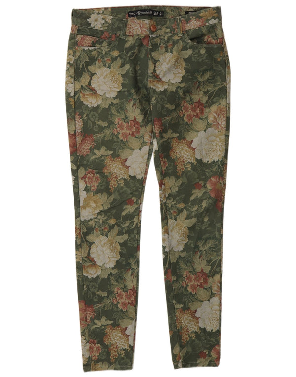 Zara ženske jegging hlače EU 38 male W28 L30 zelene cvjetne