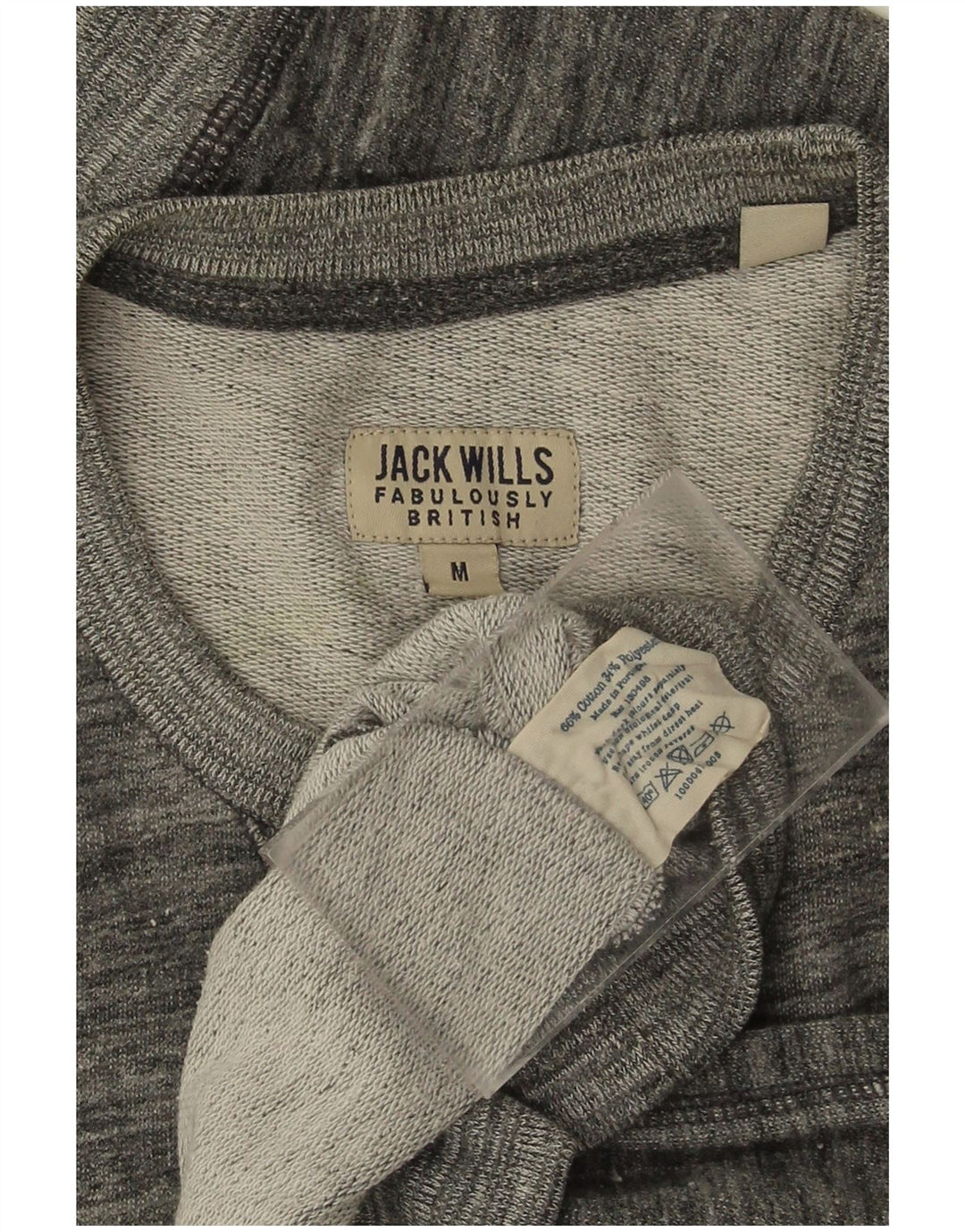 JACK WILLS Muška trenirka s grafičkim motivima, pamuk srednje sive pruge