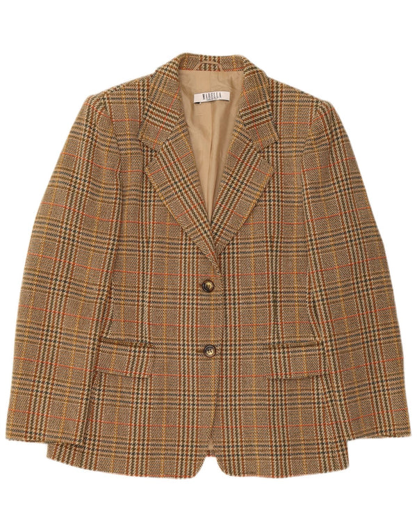 Ženska jakna s 2 gumba Marella UK 16 Large Brown Houndstooth