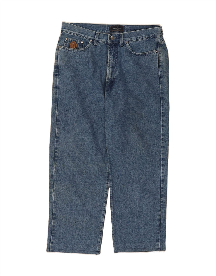 TRUSSARDI Mens Straight Jeans W38 L27  Blue Cotton Vintage Trussardi and Second-Hand Trussardi from Messina Hembry 