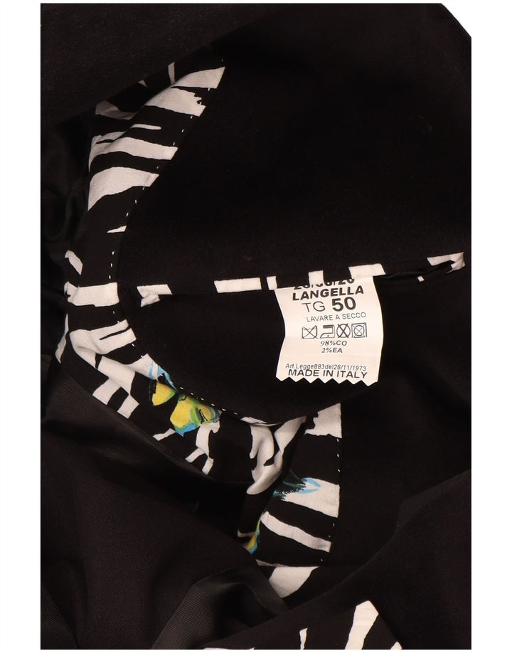 VINTAGE muška jakna sa 2 gumba IT 50 veliki crni pamuk