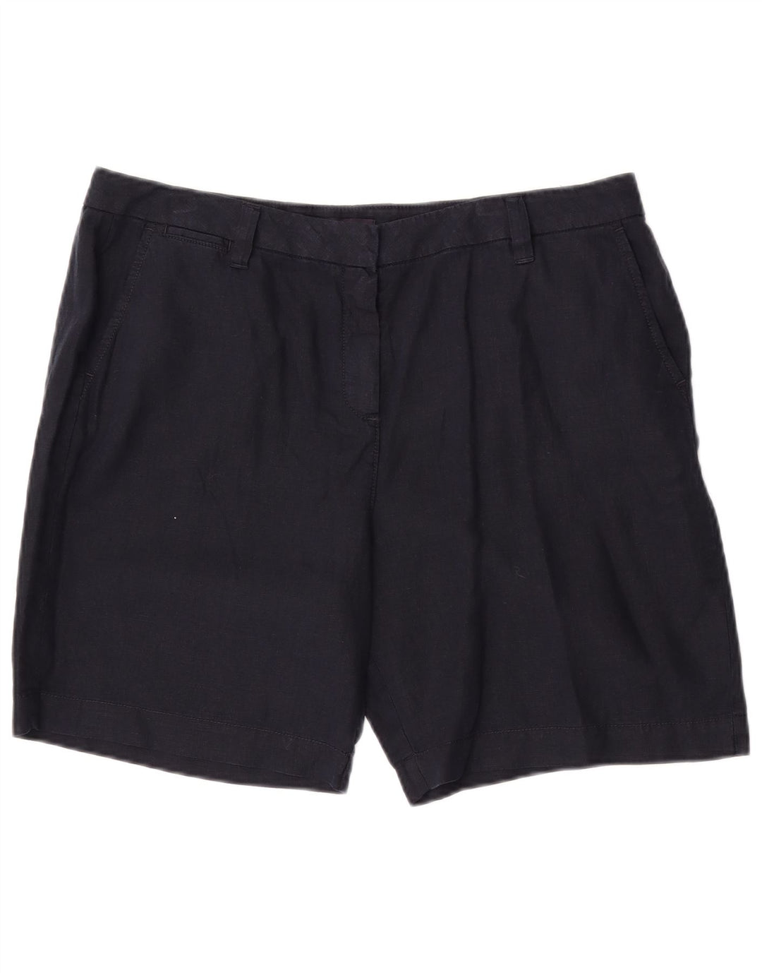 Marks & Spencer ženske chino kratke hlače UK 14 Large W34 mornarsko plava lanena