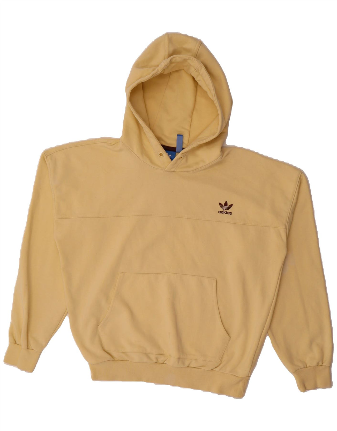 ADIDAS Mens Hoodie Jumper Medium Yellow Cotton Vintage Adidas and Second-Hand Adidas from Messina Hembry 